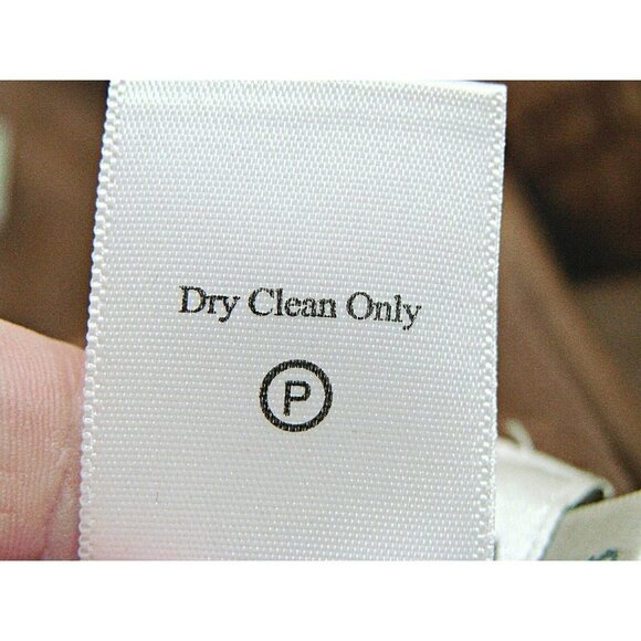 Coldwater Creek Linen Dress Suit and Jacket Brown Womens Sz 6 MOP Embellishments - Picture 7 of 15